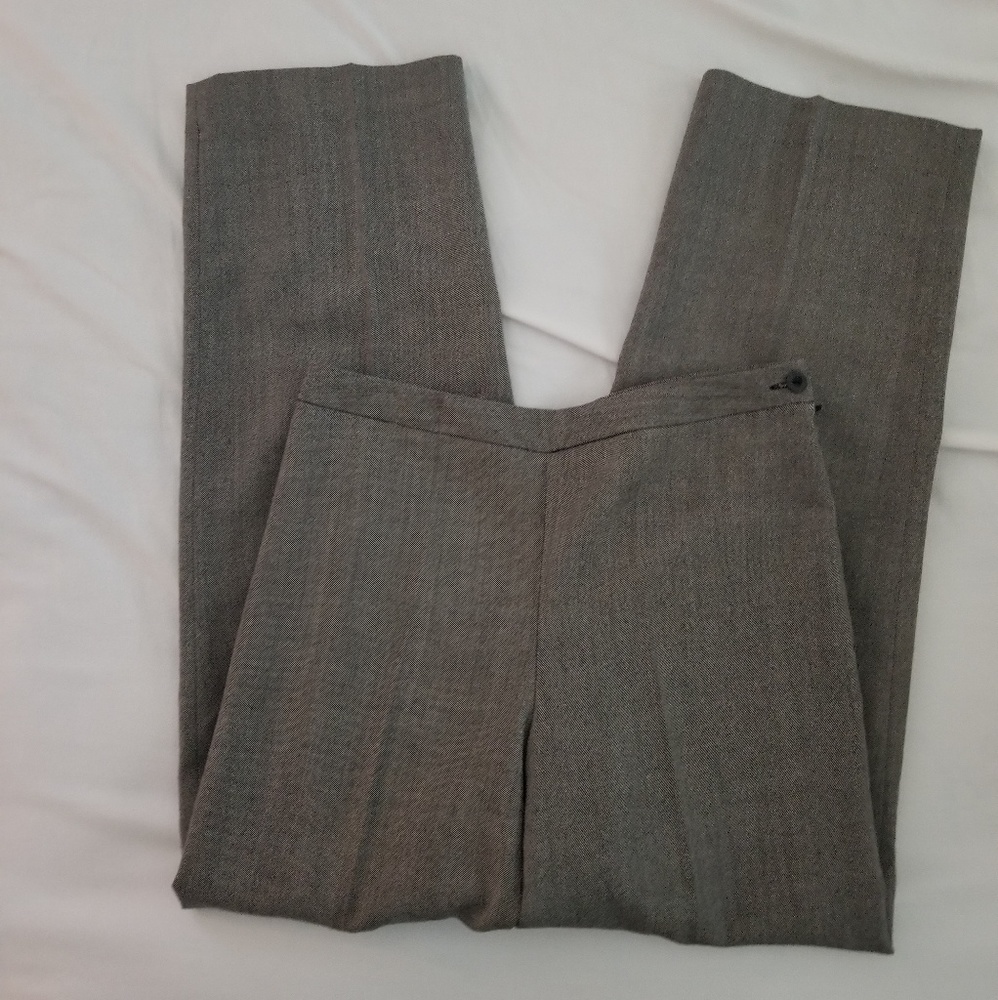 Gray wool dress pants